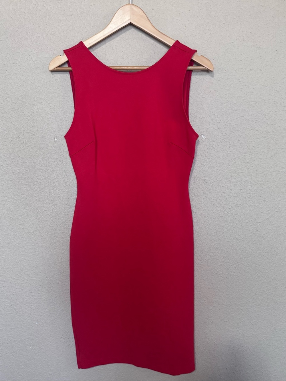Lulus Red Sleeveless Bodycon Dress Scoop Back Stretch Cocktail Party